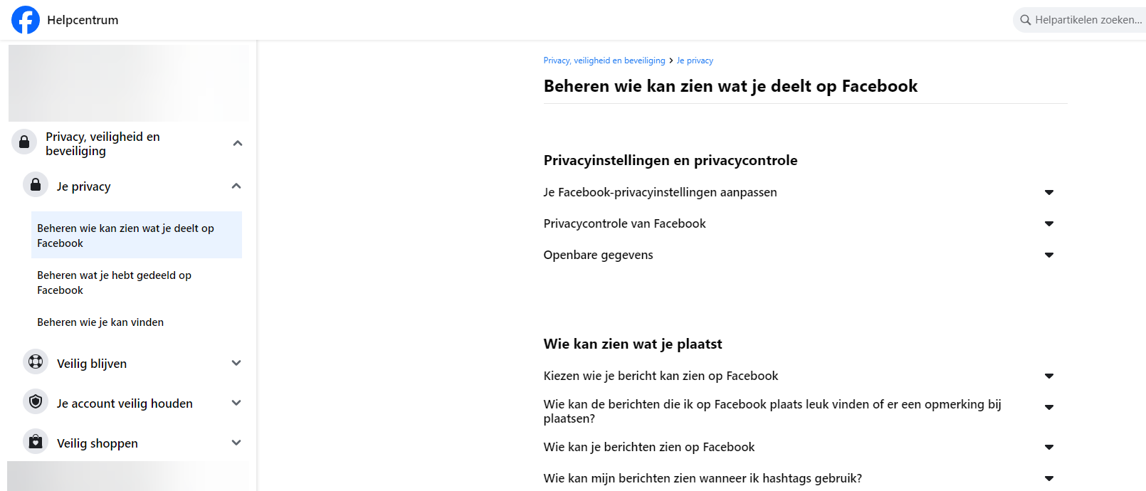 Privacy instellingen beheren van social media accounts