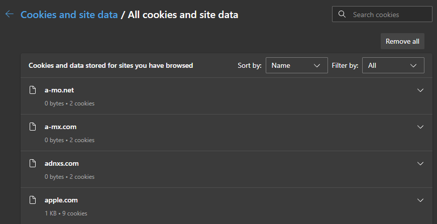 Cookies verwijderen uit browser